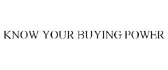 KNOW YOUR BUYING POWER