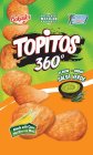 BOKADOS TOPITOS 360° AUTHENTIC MEXICAN PRODUCT NO TRANS FAT NO CHOLESTEROL FLAVOR · SABOR SALSA VERDE MADE WITH CORN HECHOS CON MAIZ