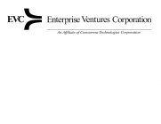 EVC ENTERPRISE VENTURES CORPORATION AN AFFILIATE OF CONCURRENT TECHNOLOGIES CORPORATION