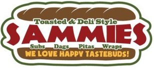 TOASTED & DELI STYLE SAMMIES SUBS DAGS PITA WRAPS WE LOVE HAPPY TASTEBUDS!