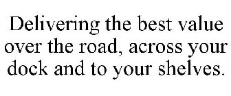 DELIVERING THE BEST VALUE OVER THE ROAD, ACROSS YOUR DOCK AND TO YOUR SHELVES.