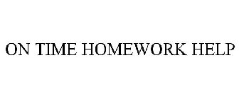 ON TIME HOMEWORK HELP