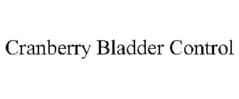 CRANBERRY BLADDER CONTROL