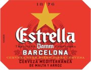 ESTRELLA DAMM BARCELONA 1876 TRADICION CERVECERA CERVEZA BEER BIERE BIRRA CERVESA CERVEZA MEDITERRANEA DE MALTA Y ARROZ