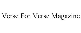 VERSE FOR VERSE MAGAZINE