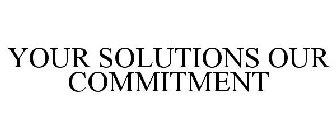 YOUR SOLUTIONS OUR COMMITMENT