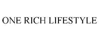 ONE RICH LIFESTYLE