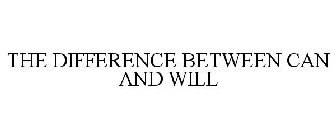 THE DIFFERENCE BETWEEN CAN AND WILL