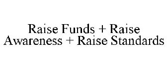 RAISE FUNDS + RAISE AWARENESS + RAISE STANDARDS