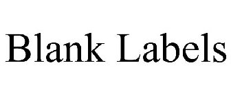 BLANK LABELS
