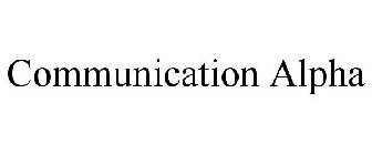 COMMUNICATION ALPHA