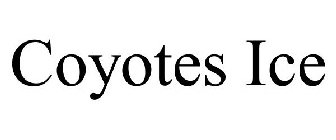 COYOTES ICE