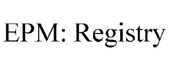 EPM: REGISTRY