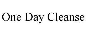 ONE DAY CLEANSE