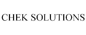 CHEK SOLUTIONS