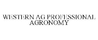 WESTERN AG PROFESSIONAL AGRONOMY