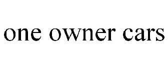 ONE OWNER CARS