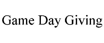 GAME DAY GIVING
