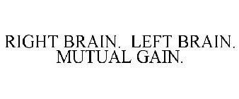 RIGHT BRAIN. LEFT BRAIN. MUTUAL GAIN.