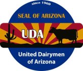 SINCE 1960 SEAL OF ARIZONA UDA UNITED DAIRYMEN OF ARIZONA