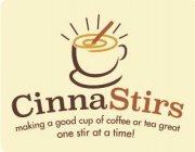 CINNASTIRS MAKING A GOOD CUP OF COFFEE OR TEA GREAT ONE STIR AT A TIME!