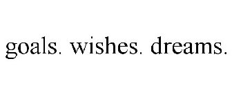 GOALS. WISHES. DREAMS.