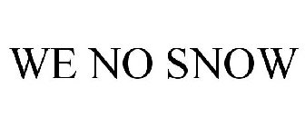 WE NO SNOW