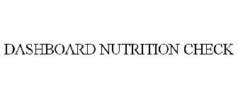 DASHBOARD NUTRITION CHECK