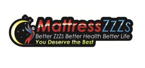 MATTRESS ZZZS BETTER ZZZS BETTER HEALTH BETTER LIFE YOU DESERVE THE BEST