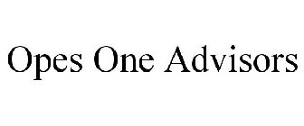 OPES ONE ADVISORS