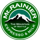 MT. RAINIER THE MOUNTAIN OF SEATTLE ESPRESSO & MILK