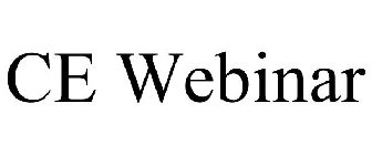 CE WEBINAR