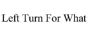 LEFT TURN FOR WHAT