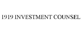 1919 INVESTMENT COUNSEL