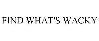 FIND WHAT'S WACKY