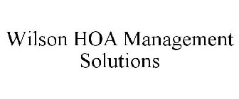 WILSON HOA MANAGEMENT SOLUTIONS