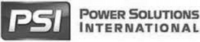 PSI POWER SOLUTIONS INTERNATIONAL