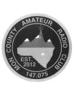 MON COUNTY AMATEUR RADIO CLUB 147.075 EST. 2012