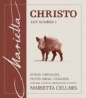 CHRISTO MARIETTA LOT NUMBER 1 SYRAH, GRENACHE, PETITE SIRAH, VIOGNIER SONOMA COUNTY, MENDOCINO COUNTY MARIETTA CELLARS