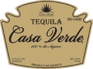 TEQUILA CASA VERDE 100 DE AGAVE