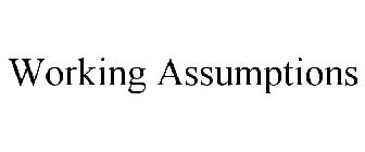 WORKING ASSUMPTIONS