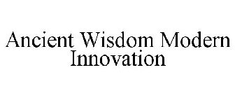 ANCIENT WISDOM MODERN INNOVATION