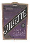 CUEILLIES A LA MAIN APPROUVE PAR J. MAURICE PRODUIT DE FRANCE HEIRLOOM PEACH LIQUEUR JULIETTE RJB ROYALE DE BAZAS LIQUEUR DE PECHE DE VIGNE NO.