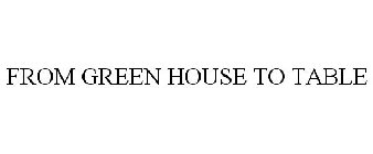 FROM GREEN HOUSE TO TABLE