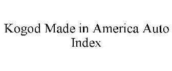 KOGOD MADE IN AMERICA AUTO INDEX