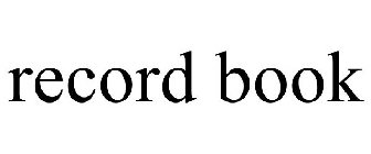 RECORD BOOK