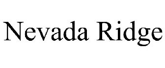 NEVADA RIDGE
