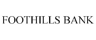 FOOTHILLS BANK
