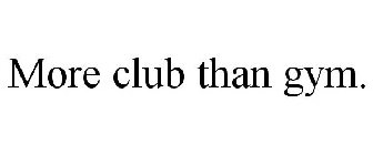 MORE CLUB THAN GYM.