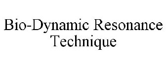 BIO-DYNAMIC RESONANCE TECHNIQUE